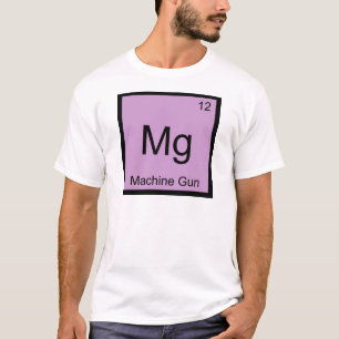 Camiseta Mg - Ametralladora Símbolo del elemento químico di