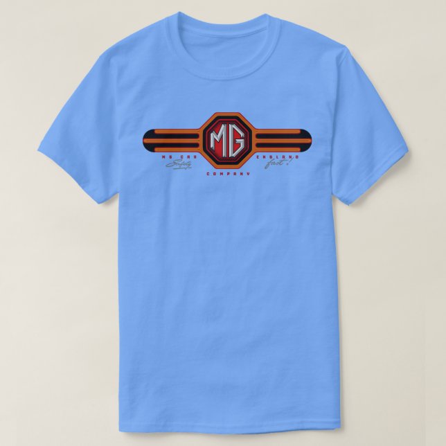Camiseta MG coches Inglaterra 1 (Diseño del anverso)