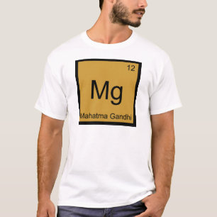 Camiseta Mg - Mahatma Gandhi Difícil Símbolo De Elemento Qu