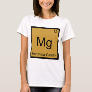 Camiseta Mg - Mahatma Gandhi Difícil Símbolo De Elemento Qu