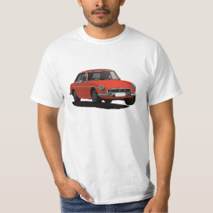 Camiseta MG MGB GT V8 Clásico Rojo Sportscar Británico