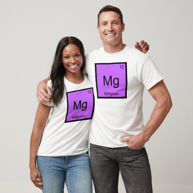 Camiseta Mg - Milligram Funny Química Elemento Símbolo Tee (Unisexo)