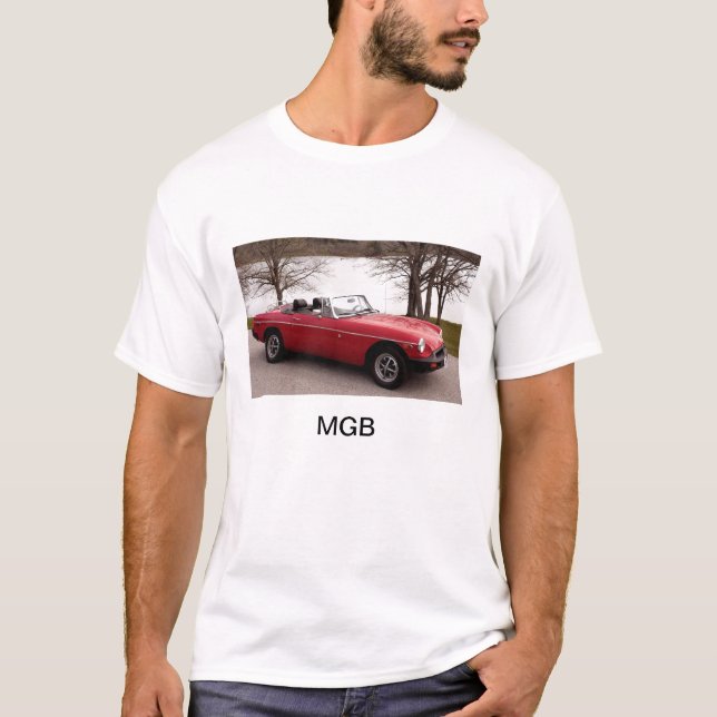 Camiseta MGB, coche de deportes, británicos, 1976, rojo (Anverso)