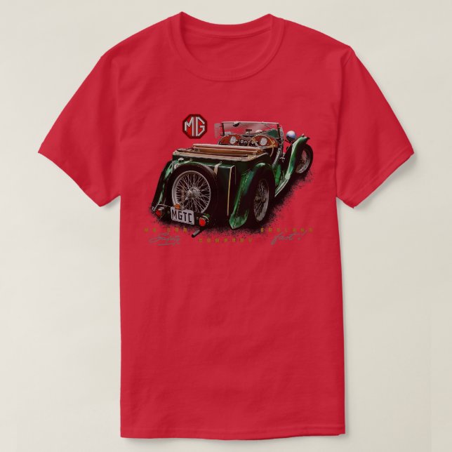Camiseta MGTC mg coches de Inglaterra (Diseño del anverso)