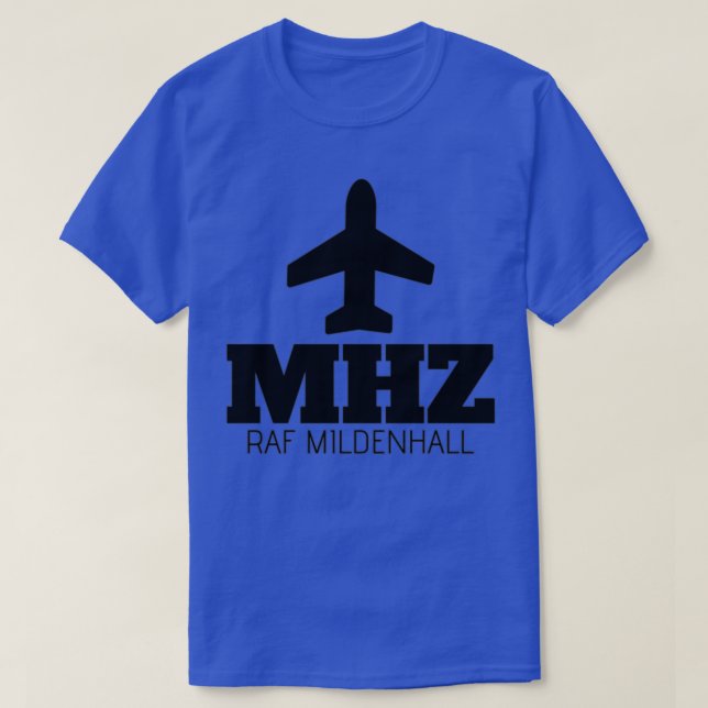 Camiseta MHZ RAF Mildenhall Airport Code Souvenir (Diseño del anverso)