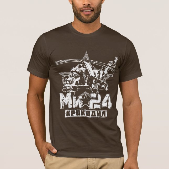 Camiseta Mi-24 Gran helicóptero soviético T-Shirt (Anverso)