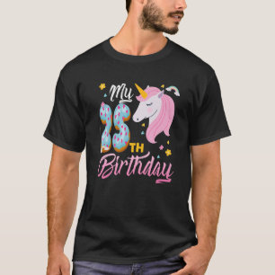 Camiseta Mi 25º cumpleaños, Unicornio rosa, donut de 25 año