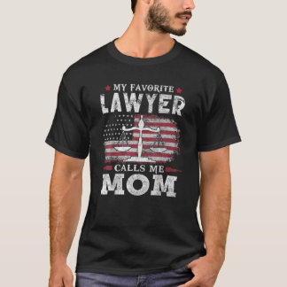 Camiseta Mi abogada favorita me llama mamá, madre de bander