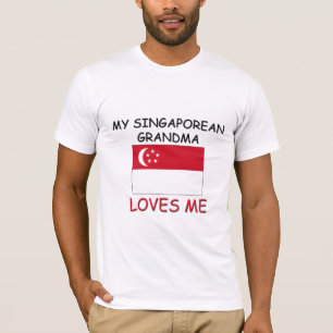 Camiseta Mi abuela del singapurense me ama