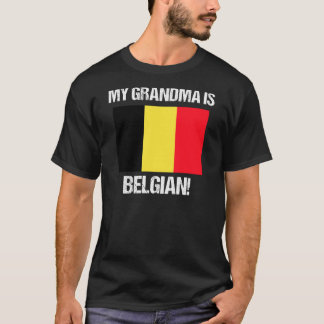 Camiseta Mi abuela es el orgullo belga diseño de la bandera
