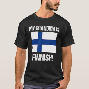 Camiseta Mi abuela es la bandera finlandesa del orgullo fin