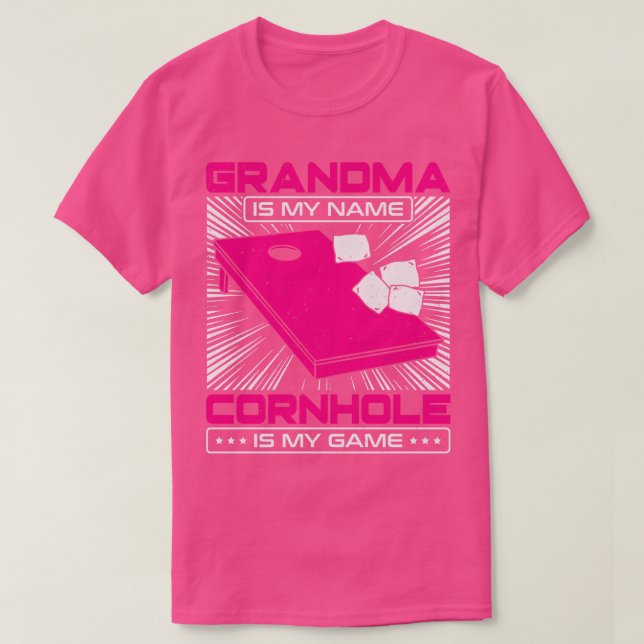Camiseta Mi Abuela Es Mi Nombre Cornhole Es Mi Juego (Diseño del anverso)