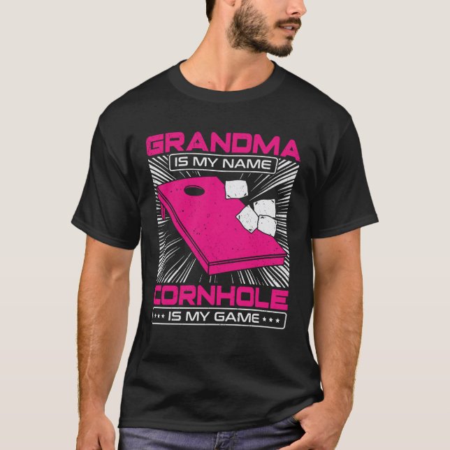 Camiseta Mi Abuela Es Mi Nombre Cornhole Es Mi Juego (Anverso)