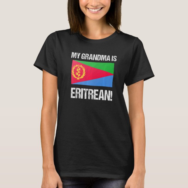 Camiseta Mi abuela es orgullo eritreo bandera de Eritrea (Anverso)