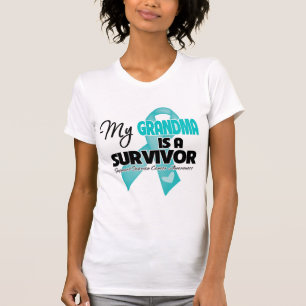 Camiseta Mi abuela es sobreviviente - Cáncer de ovario
