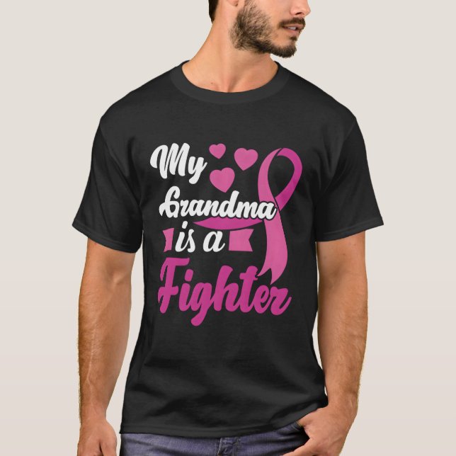 Camiseta Mi Abuela Es Un Luchador De Apoyo Al Cáncer De Mam (Anverso)