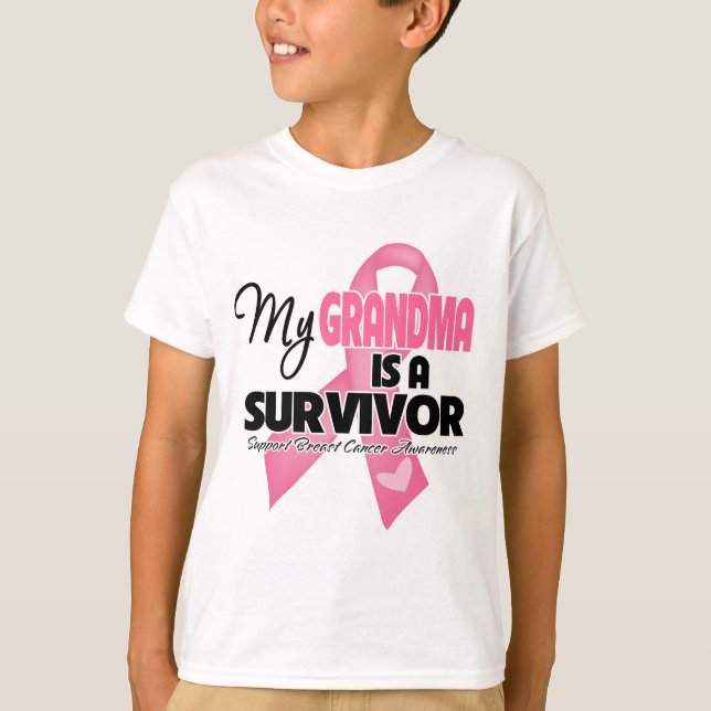 Camiseta Mi abuela es un superviviente - cáncer de pecho (Anverso)