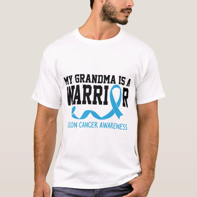 Camiseta Mi abuela es una guerrera del cáncer de colon pers (Anverso)