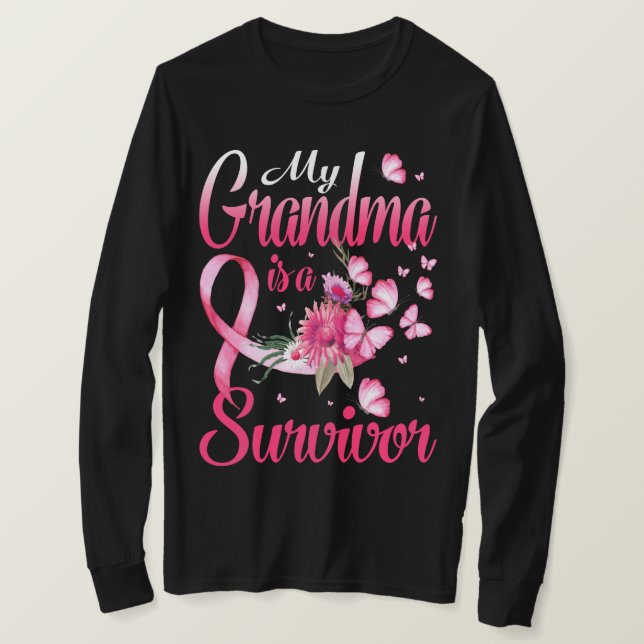 Camiseta Mi Abuela Es Una Sobreviviente Conciencia Sobre El (Anverso del diseño)