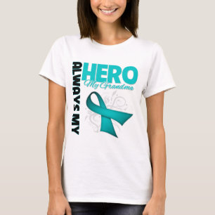 Camiseta Mi abuela siempre mi héroe - cáncer ovárico