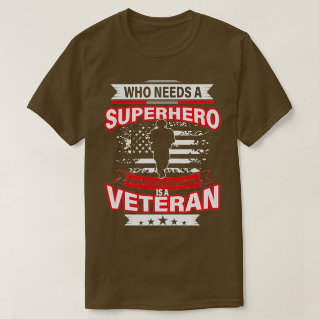 Camiseta Mi Abuelo Es Veterano Feliz 4 De Julio (Diseño del anverso)