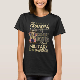 Camiseta Mi abuelo lleva botes de combate Orgullosa Gra Mil