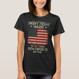 Camiseta Mi abuelo no luchó contra la bandera norteamerican