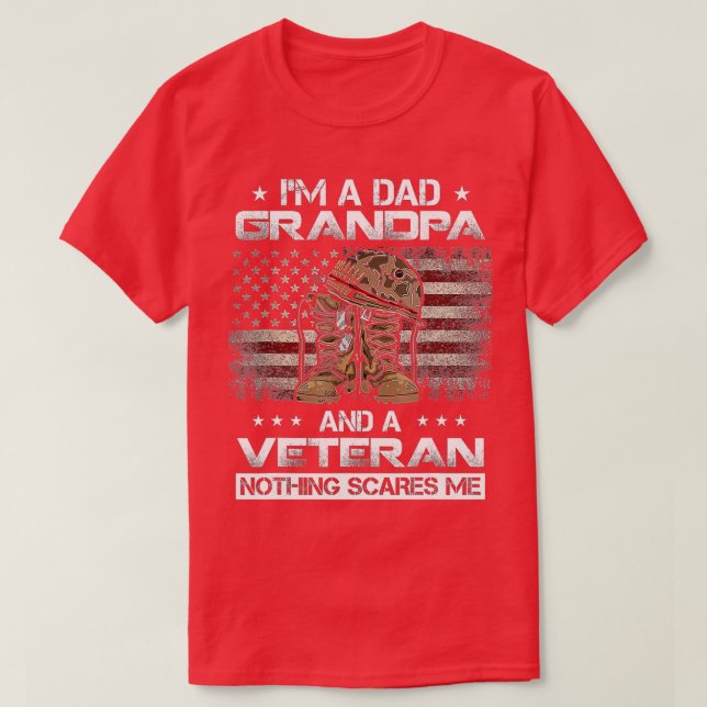 Camiseta Mi Abuelo Papá Y Un Abuelo Veterano Orgulloso De E (Diseño del anverso)