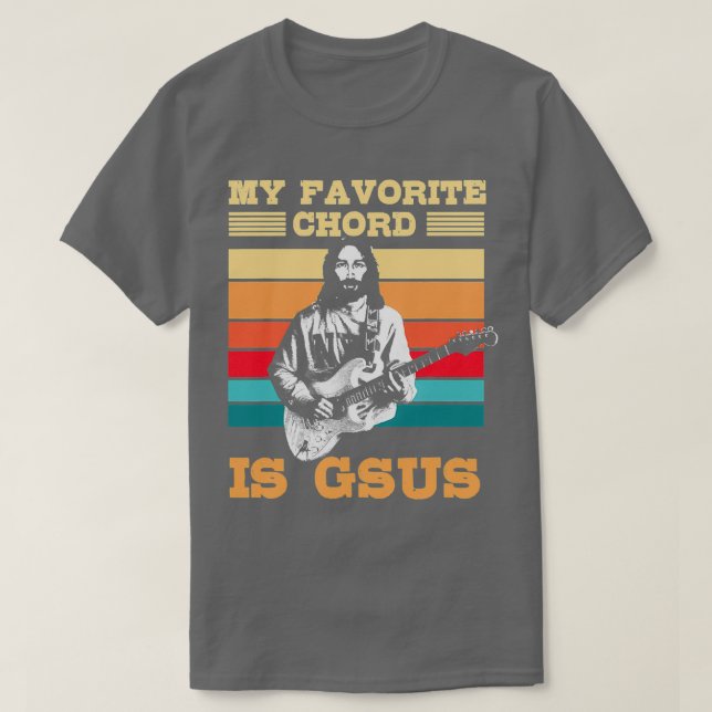 Camiseta Mi acorde favorito es Gsus Guitarist (Diseño del anverso)