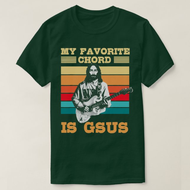 Camiseta Mi acorde favorito es Gsus Guitarist (Diseño del anverso)