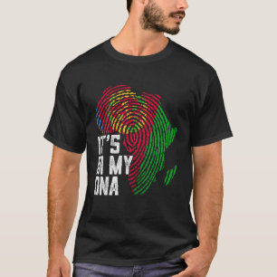 Camiseta Mi Adn Eritrea Flag Appartal negro afroamericano