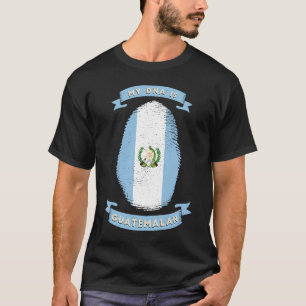 Camiseta Mi ADN es guatemalteco y el dedo impreso Guatemala