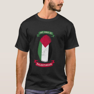 Camiseta Mi Adn es huella digital C de la bandera palestina
