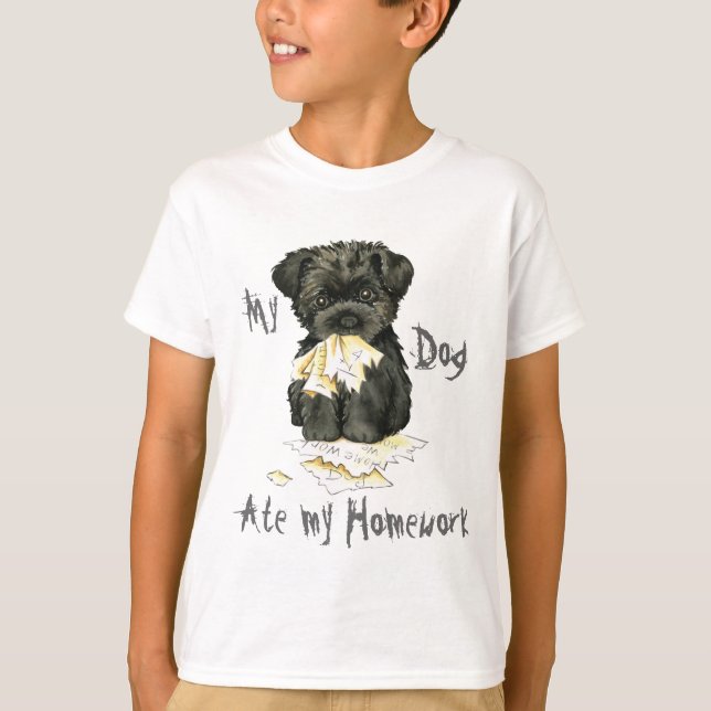 Camiseta Mi Affenpinscher comió mi hogar (Anverso)