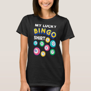 Camiseta Mi afortunada Bingo Funny Jugadora de Bingo Abuela