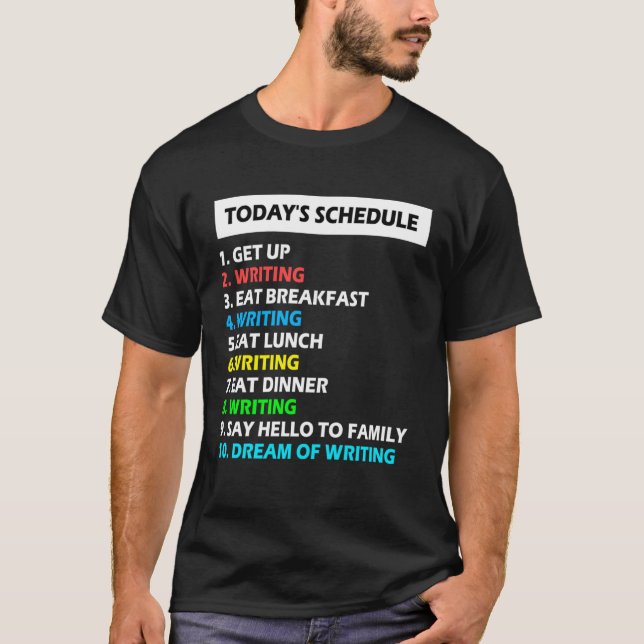 Camiseta Mi agenda es la poesía de escritura perfecta para  (Anverso)