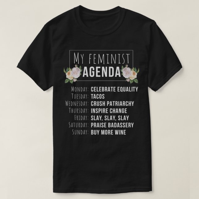 Camiseta Mi agenda feminista Guay feminismo (Diseño del anverso)