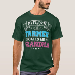 Camiseta Mi agricultor favorito me llama madre de mi abuela