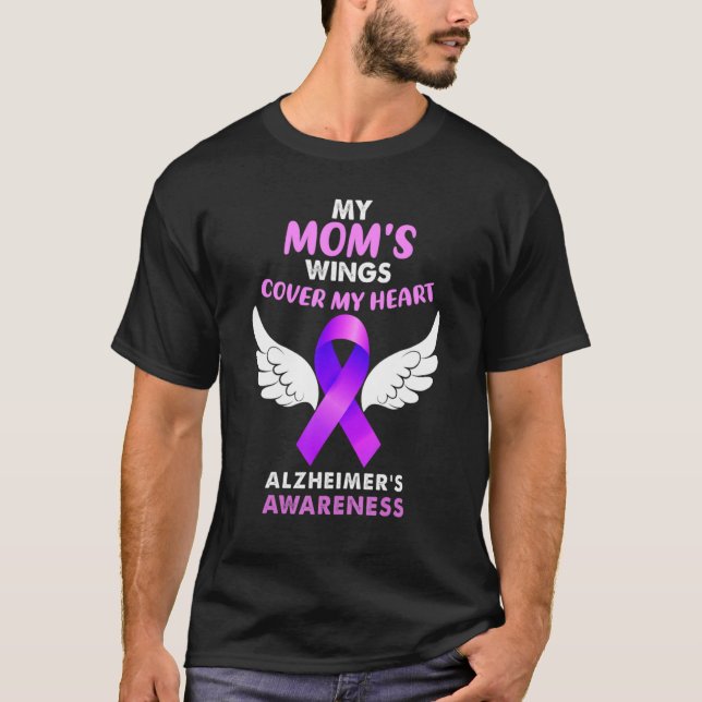 Camiseta Mi Ala De Las Madres Cubre Mi Memoria De Alzheimer (Anverso)