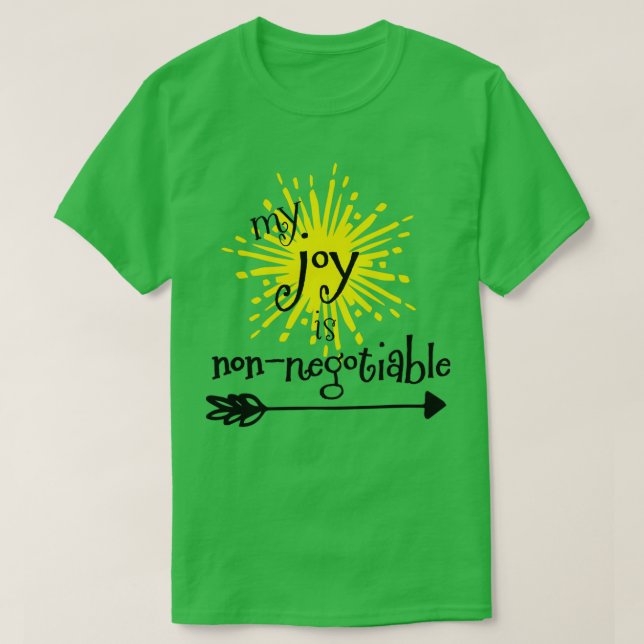 Camiseta Mi alegría es innegociable (Diseño del anverso)