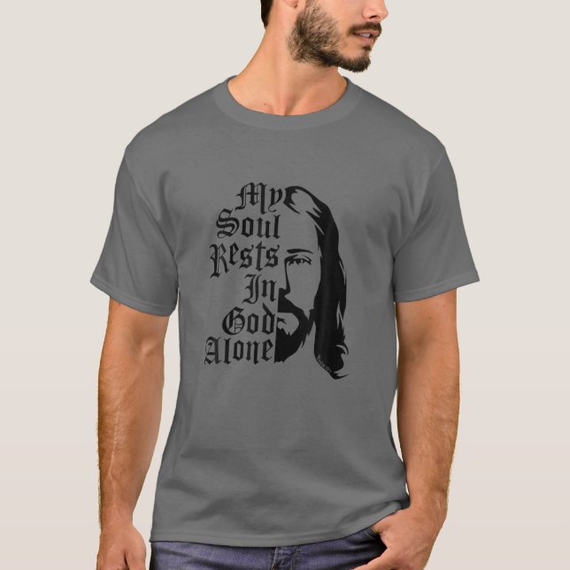 Camiseta Mi Alma Descansa Solo En Dios - Cita De La Biblia  (Anverso)