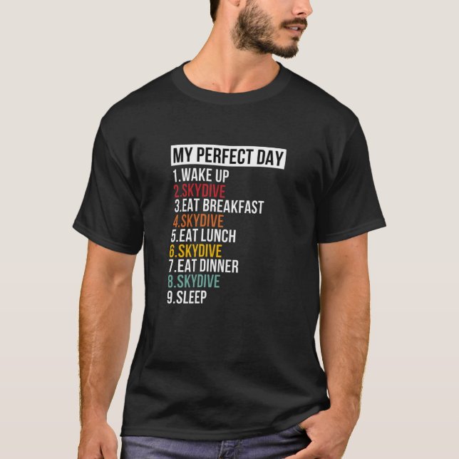 Camiseta Mi amante del paracaídas perfecto para el día (Anverso)