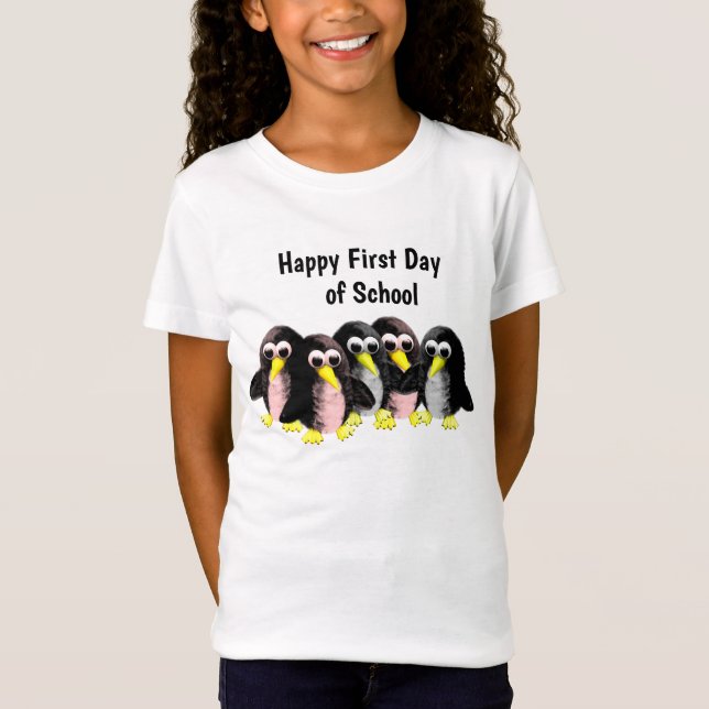Camiseta Mi amigo el pingüino, personalizado para los niños (Anverso)