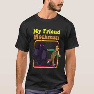 Camiseta Mi amigo Mothman Fun Retro Criptica Criaturas Mons