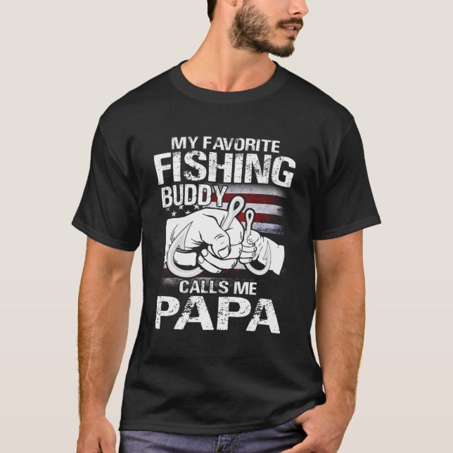Camiseta Mi amigo pescador favorito me llama papá (Anverso)