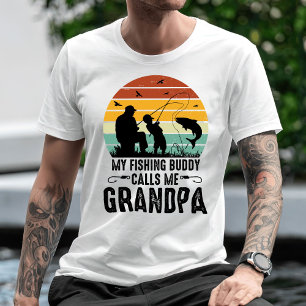 Camiseta Mi amigo pescador me llama abuelo