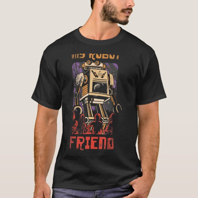 Camiseta Mi Amigo Robot Para Ingeniero Robot O Fans (Anverso)