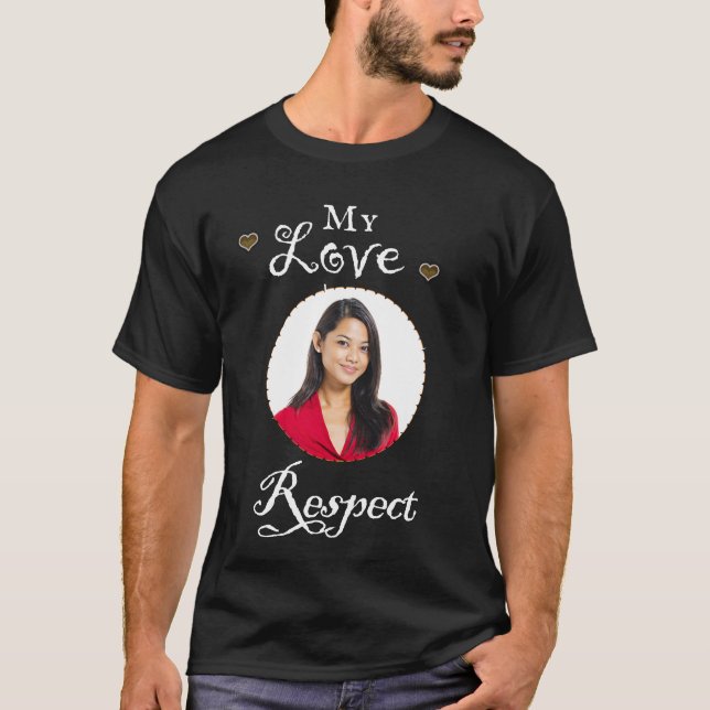 Camiseta Mi amor Novia foto Respeto Personalizar (Anverso)