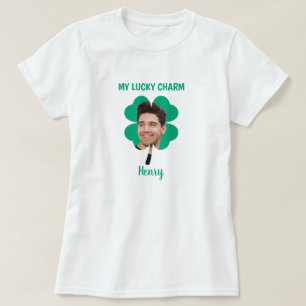 Camiseta Mi Amuleto de la Suerte Nombre Personalizado Día d