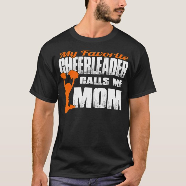 Camiseta Mi animadora favorita me llama mamá Cheer Mom (Anverso)
